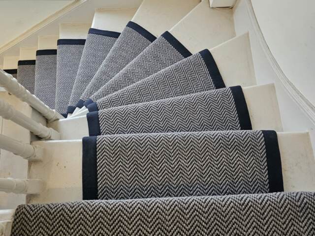 Fibre Carpets Flatweave Classics Witching installation in Pimlico