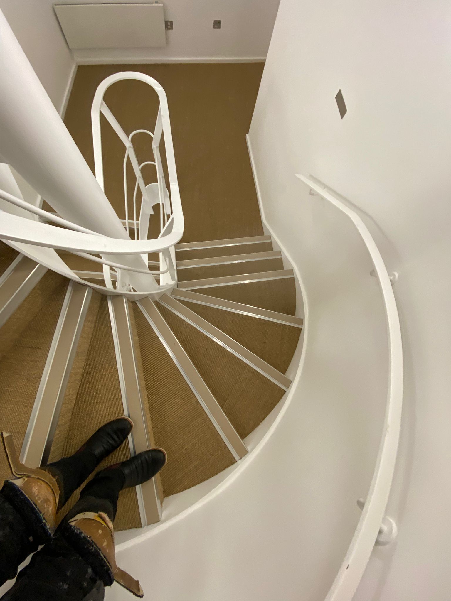 Fibre Carpets Sisal Boucle Anise installation in-8