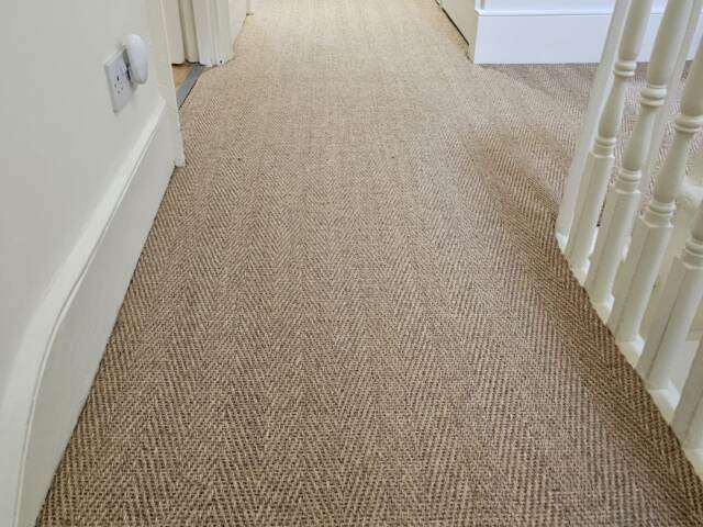 Fibre Carpets Sisal Havana Ore installation in Shepherds Bush