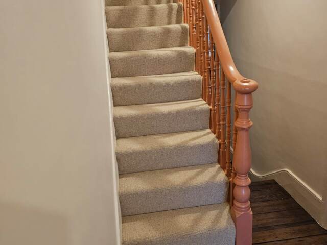 Fibre Carpets Wool Cambrain Rowan installation in Pimlico