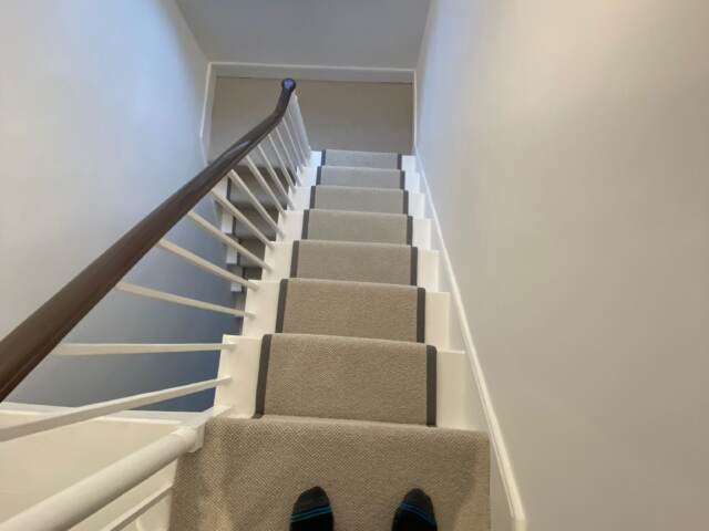 Fibre Carpets Wool Maldives Manatee installation in Docklands