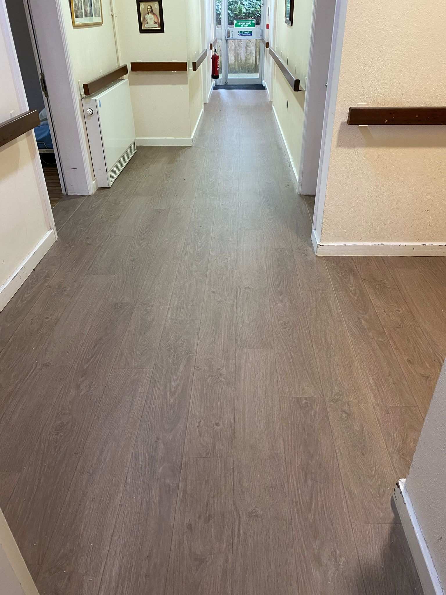 Forbo Surestep Wood Classic Oak installation to Nazareth Care Homes-5