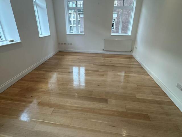 Sanding & Sealing Wooden Flooring with Bona Lacquer installation in Barnes