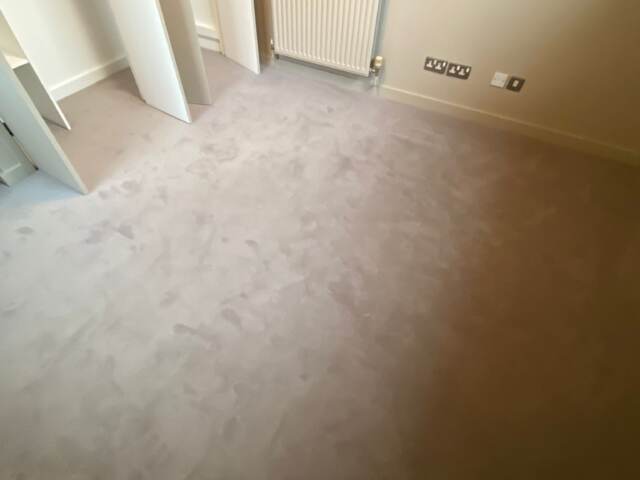 Westex Flooring Westend Velvet Silver Birch carpet installation in Earls Court