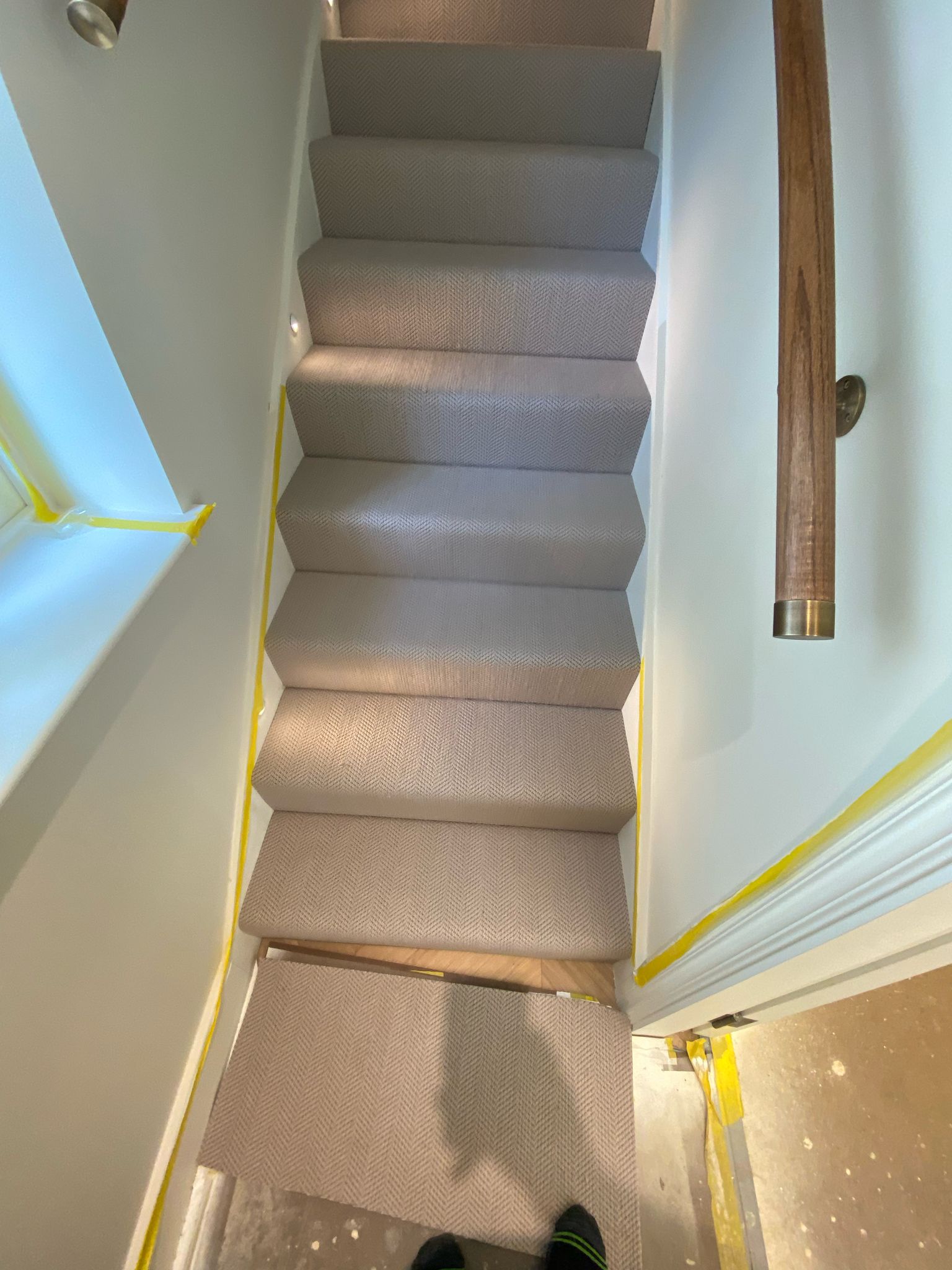 Fibre Carpets Wool Herringbone Saltram installation in-12