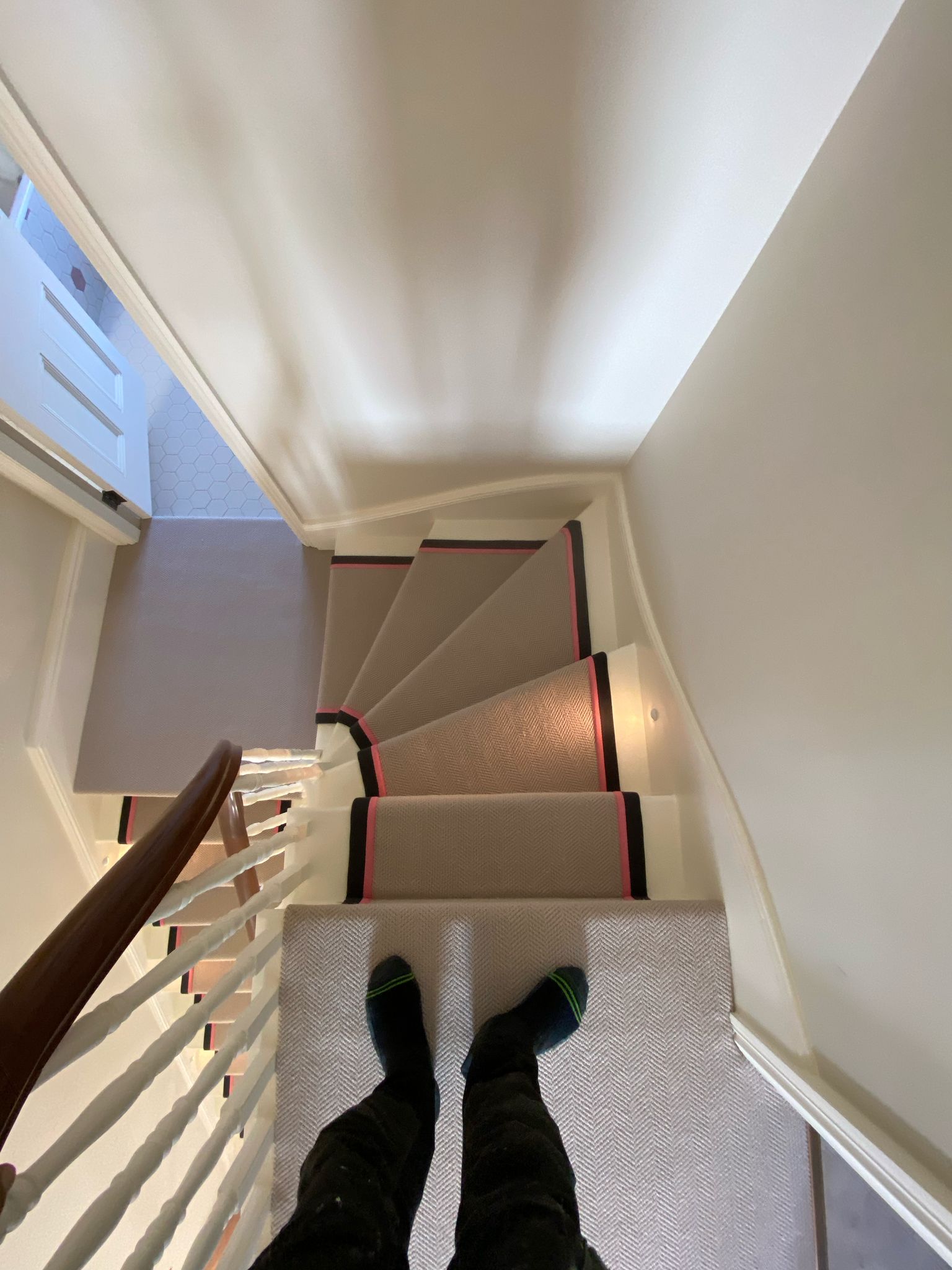 Fibre Carpets Wool Herringbone Saltram installation in-2