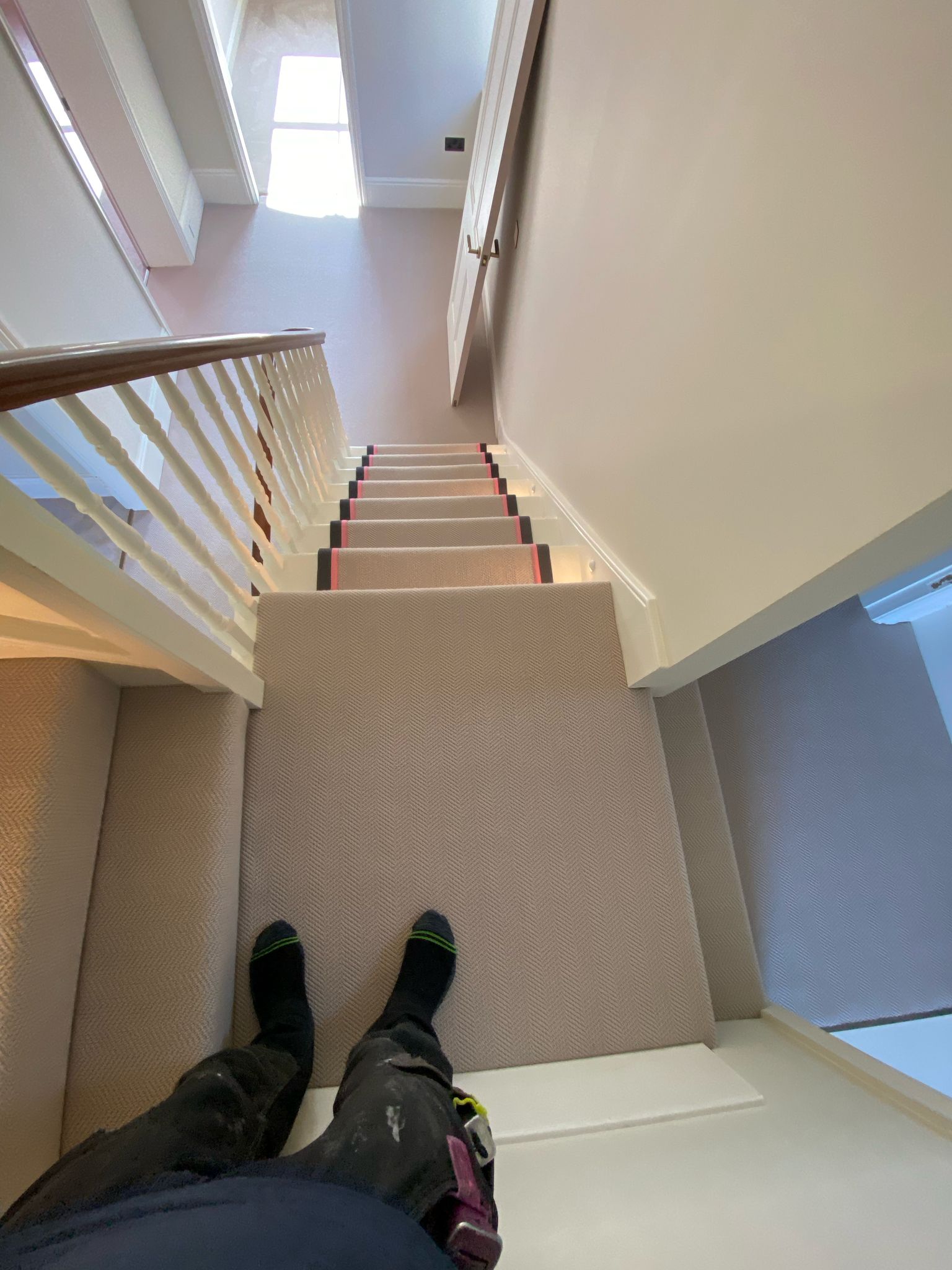 Fibre Carpets Wool Herringbone Saltram installation in-3