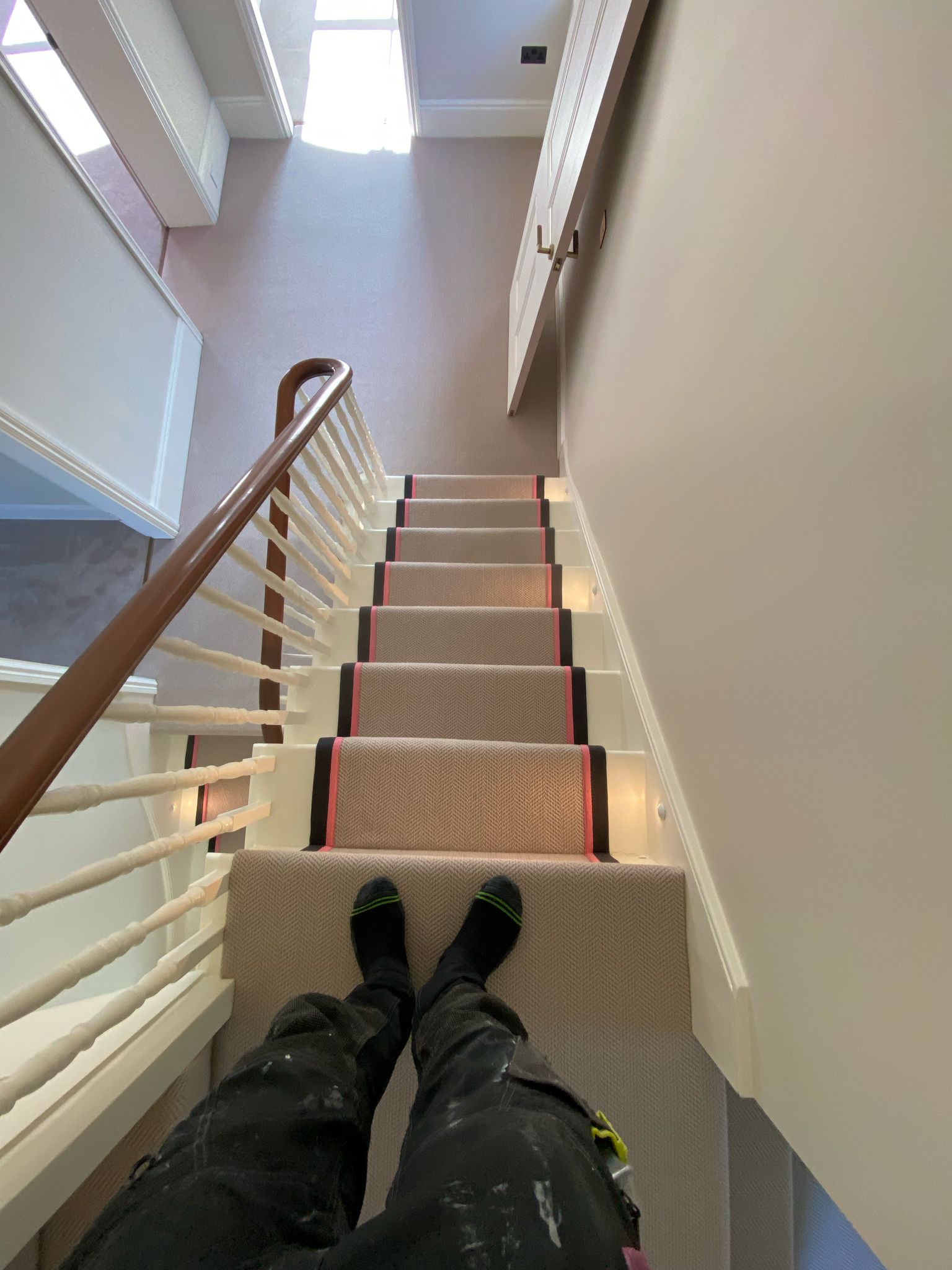 Fibre Carpets Wool Herringbone Saltram installation in-4