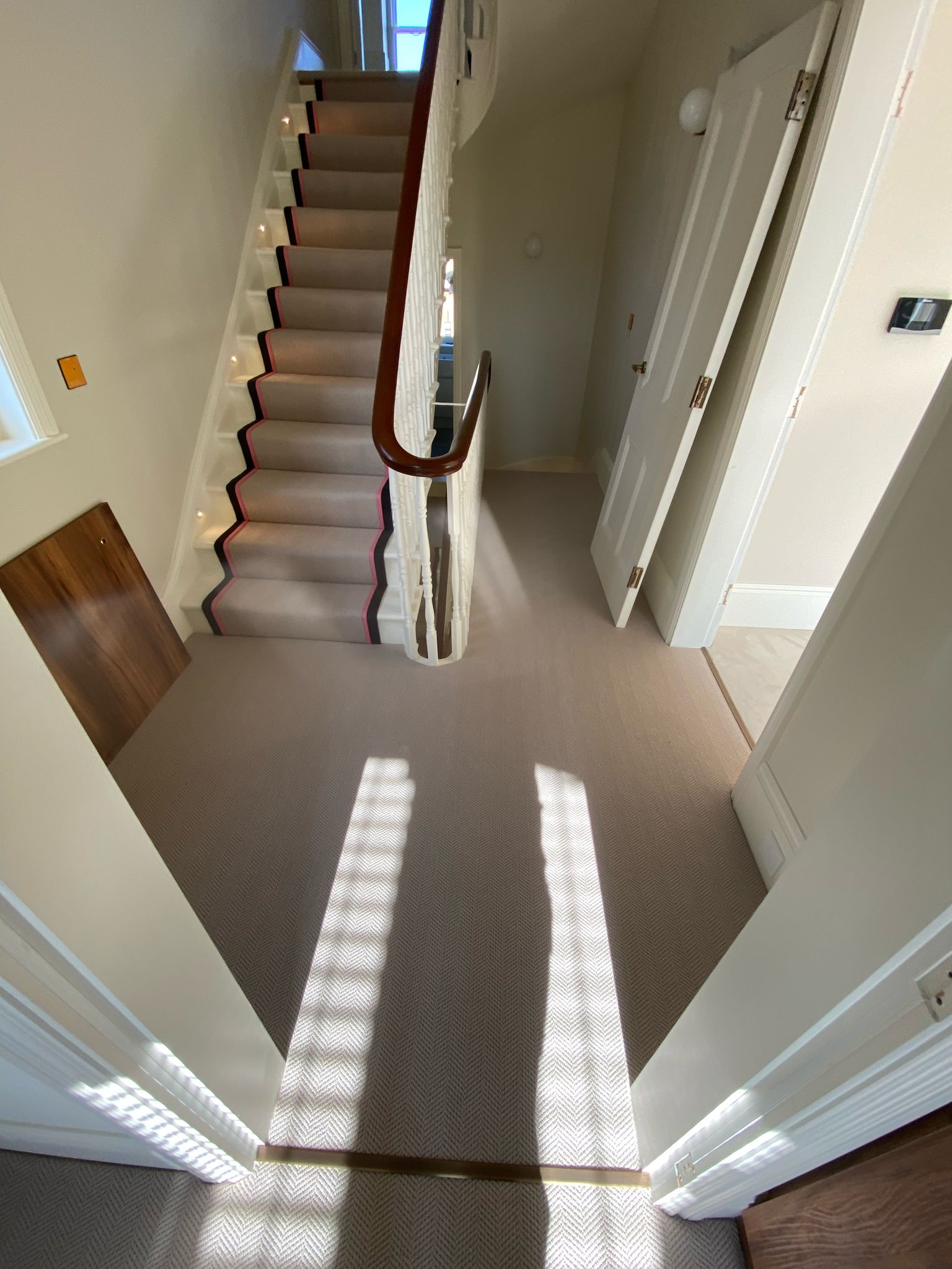 Fibre Carpets Wool Herringbone Saltram installation in-5