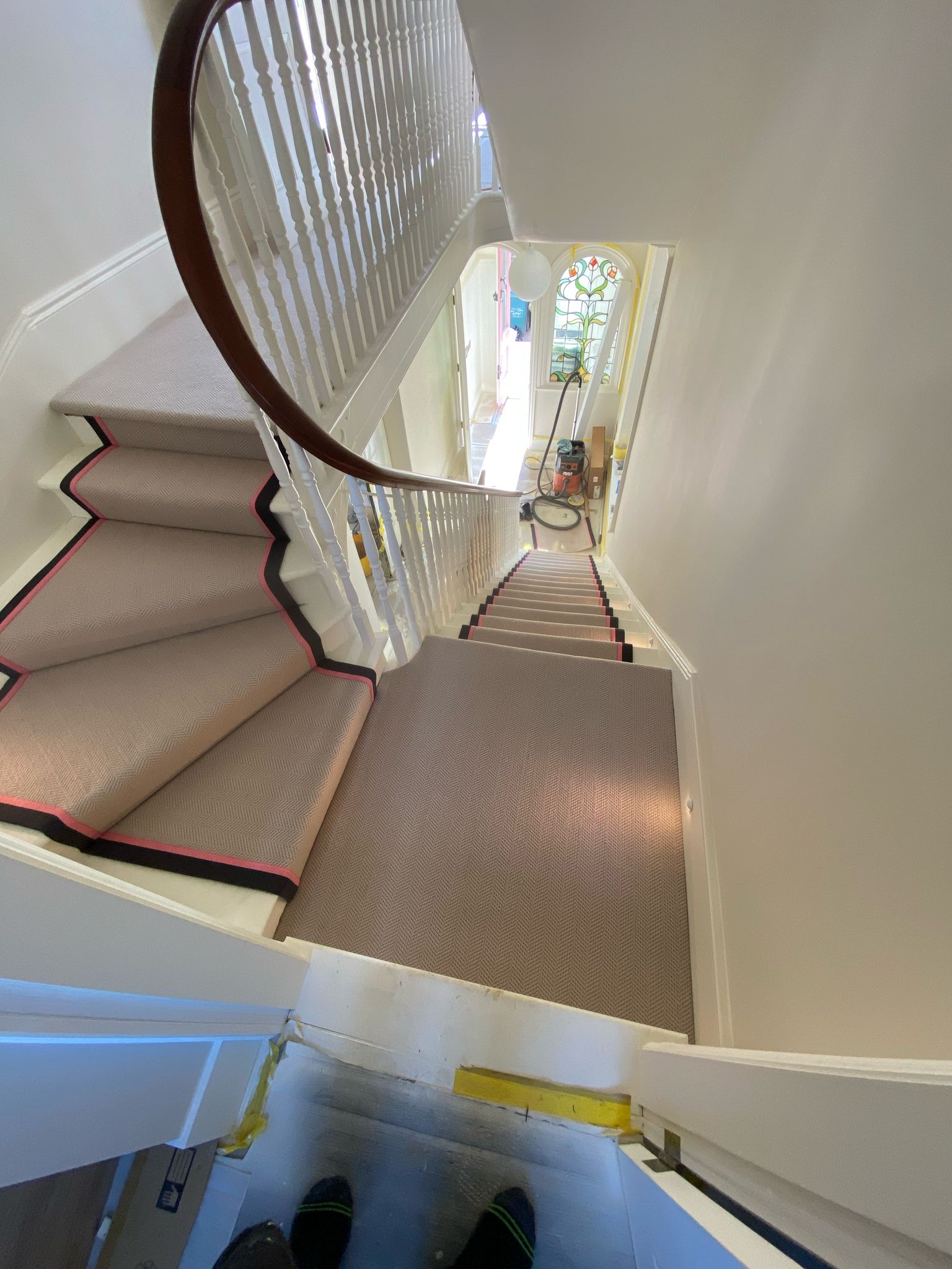 Fibre Carpets Wool Herringbone Saltram installation in-7