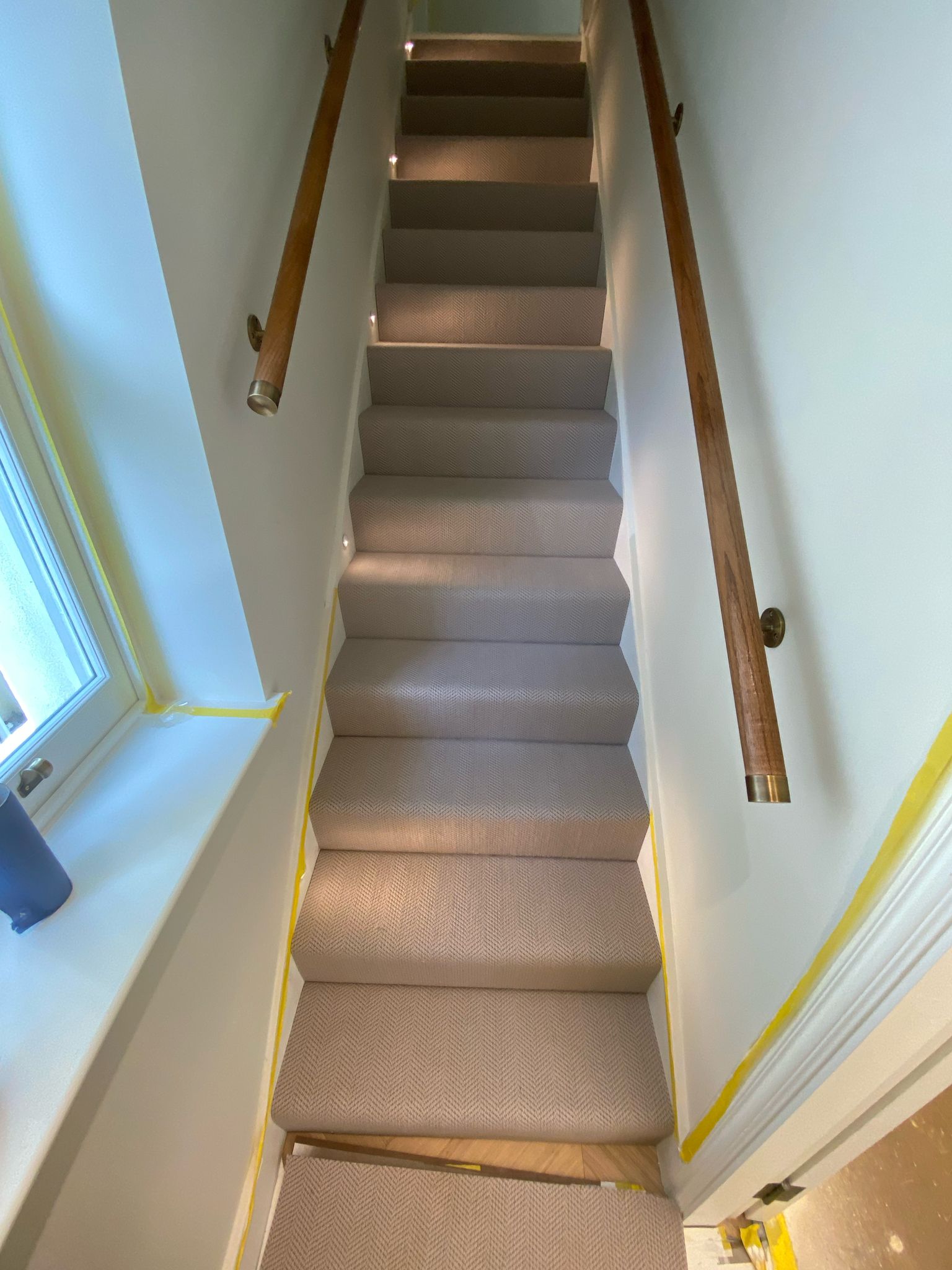 Fibre Carpets Wool Herringbone Saltram installation in-9