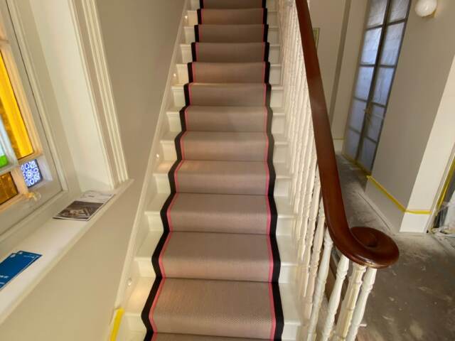 Fibre Carpets Wool Herringbone Saltram installation in Belgravia
