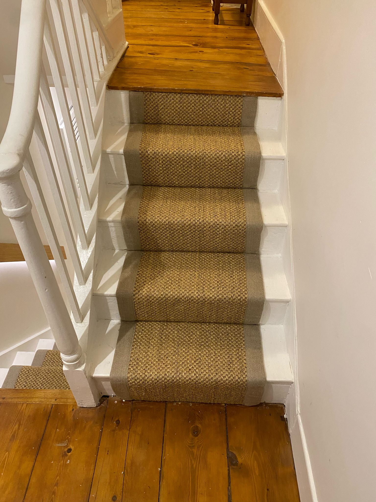 Likewise London Sisal Tigers Eye Flint carpet installation in-1