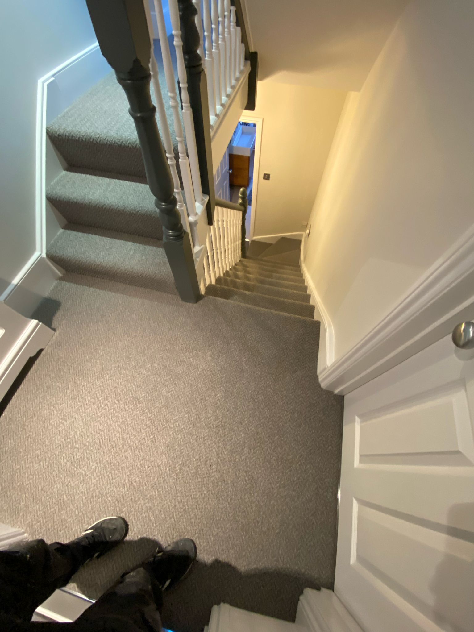 Westex Flooring Sawley Wool Loop Volcano carpet installation in-8