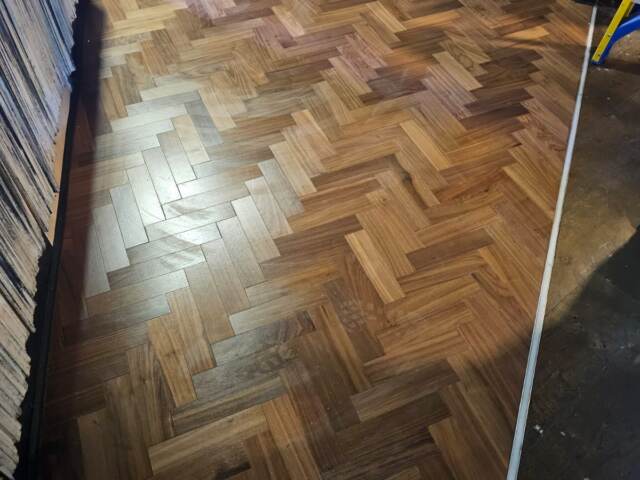 Amtico Spacia Noble Oak and Black Walnut installation Acton