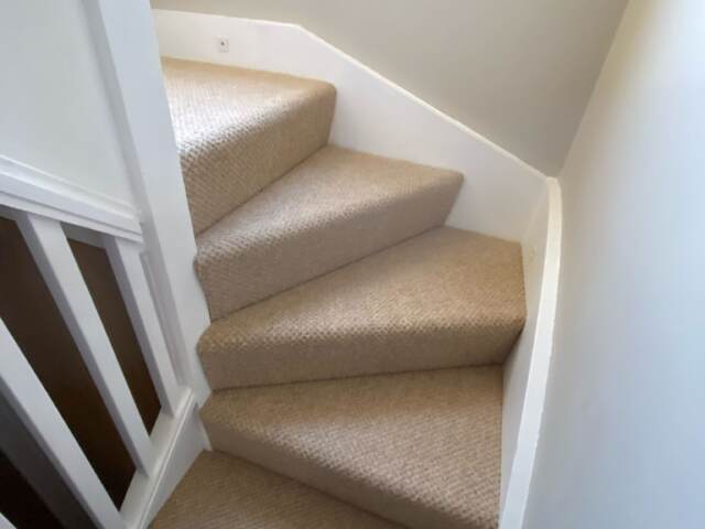 Clarendon Carpets Mortlake Brussels Sand Dune installation Wimbledon