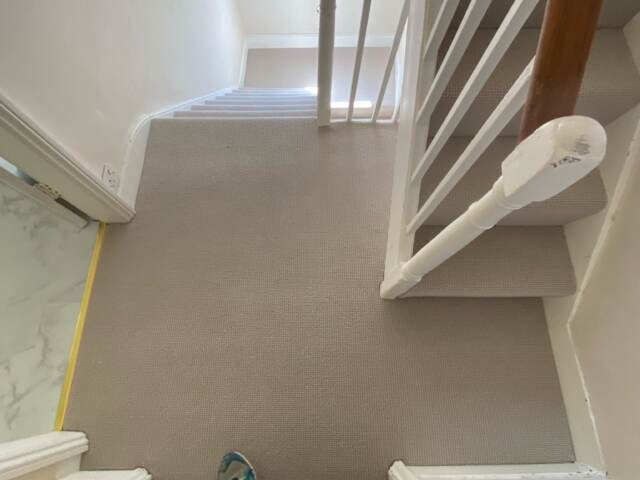 Elements London Roma Tusk carpet installation in Battersea