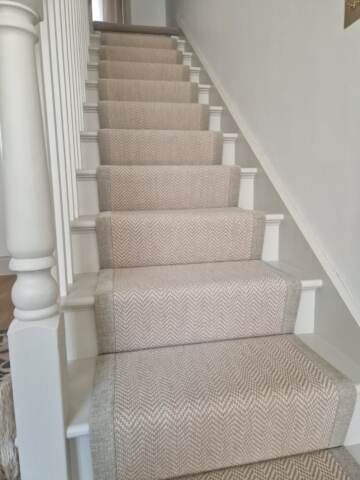 FIbre Flooring Flatweave Classics Herringbone Chalk carpet instalment in – 1