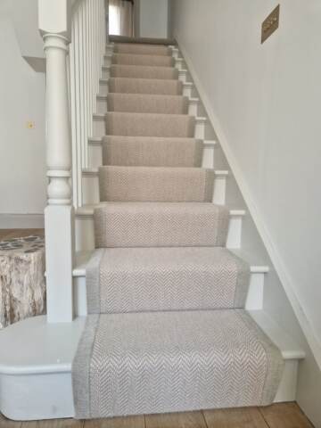 FIbre Flooring Flatweave Classics Herringbone Chalk carpet instalment in – 2