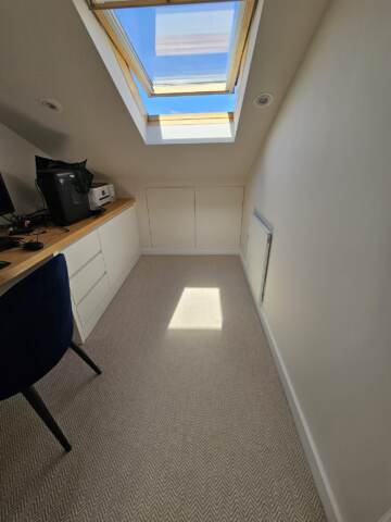 Fibre Flooring Classic Herringbone Chalk installation in – 2