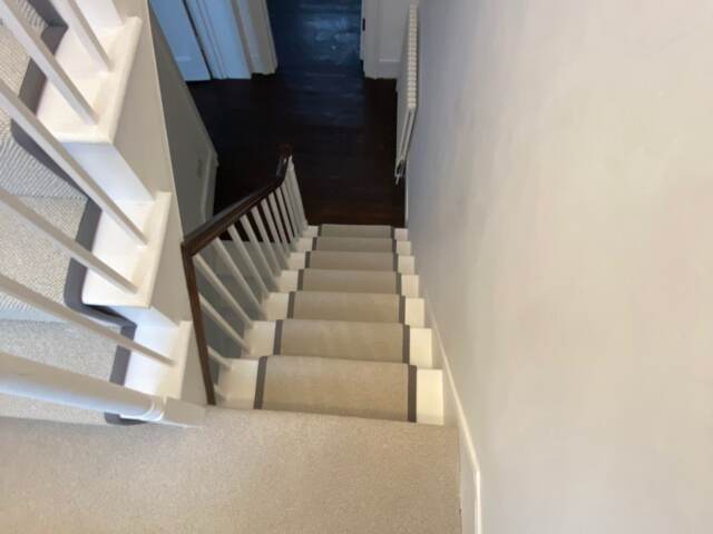 Fibre Flooring Wool Maldives Manatee carpet installation in Balham