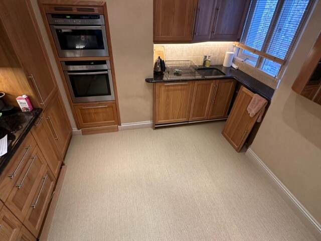 Unnatural Flooring Woven Vinyl Savannah UF1003 installation in Battersea