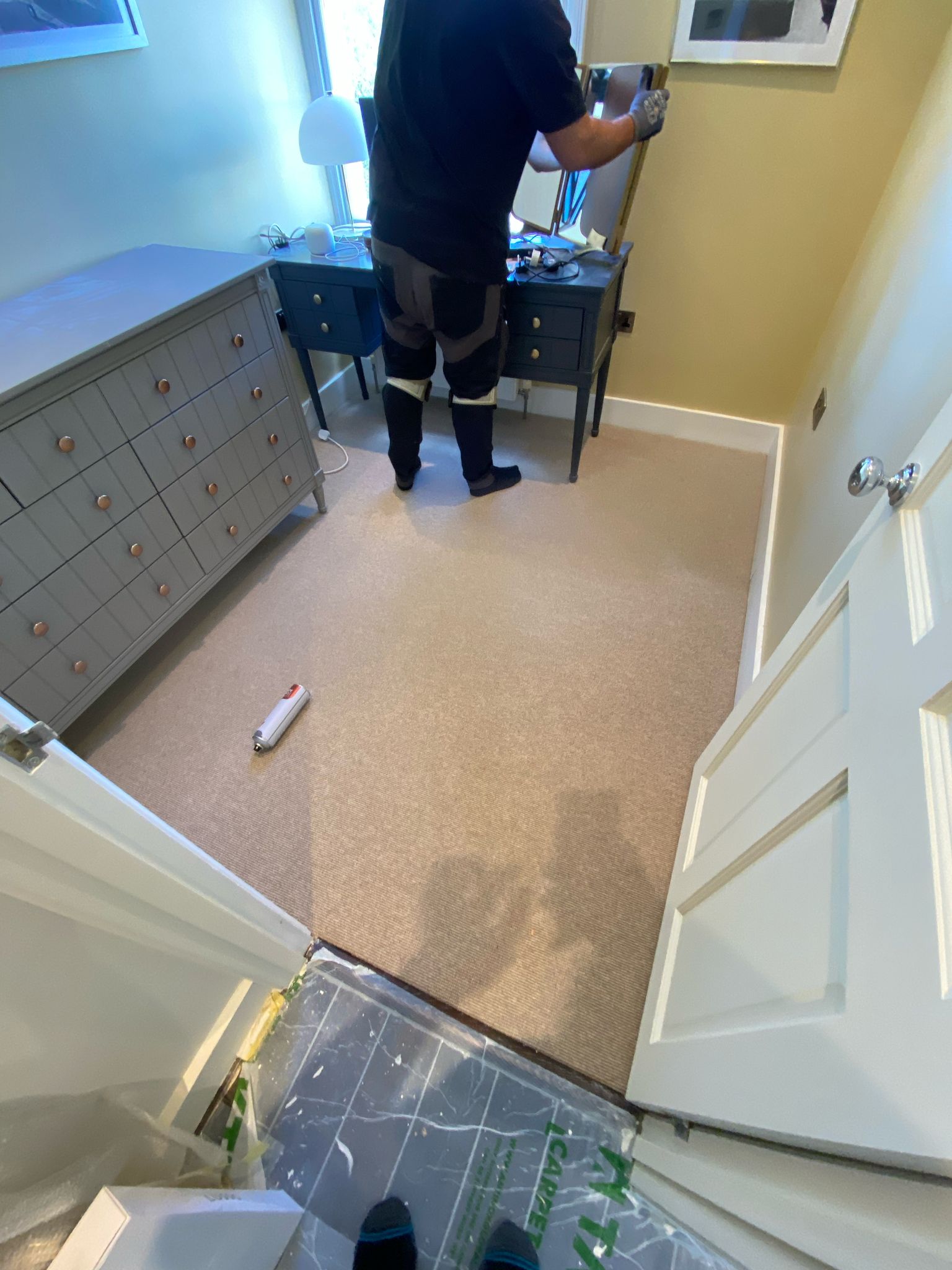 Westex Flooring Croxby Wool Loop Carraway carpet installation in &#8211; 3