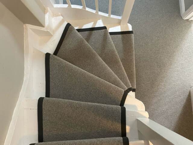 Westex Flooring Croxby Wool Loop Gabbro carpet installation in Kilburn