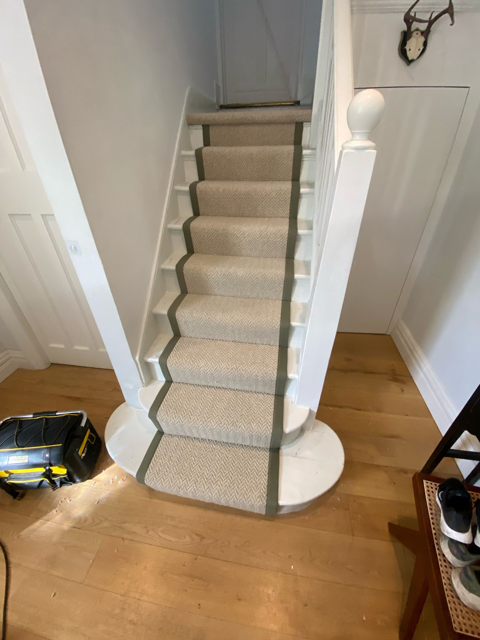 Westex Flooring Sawley Wool Loop Linen carpet installation in &#8211; 1