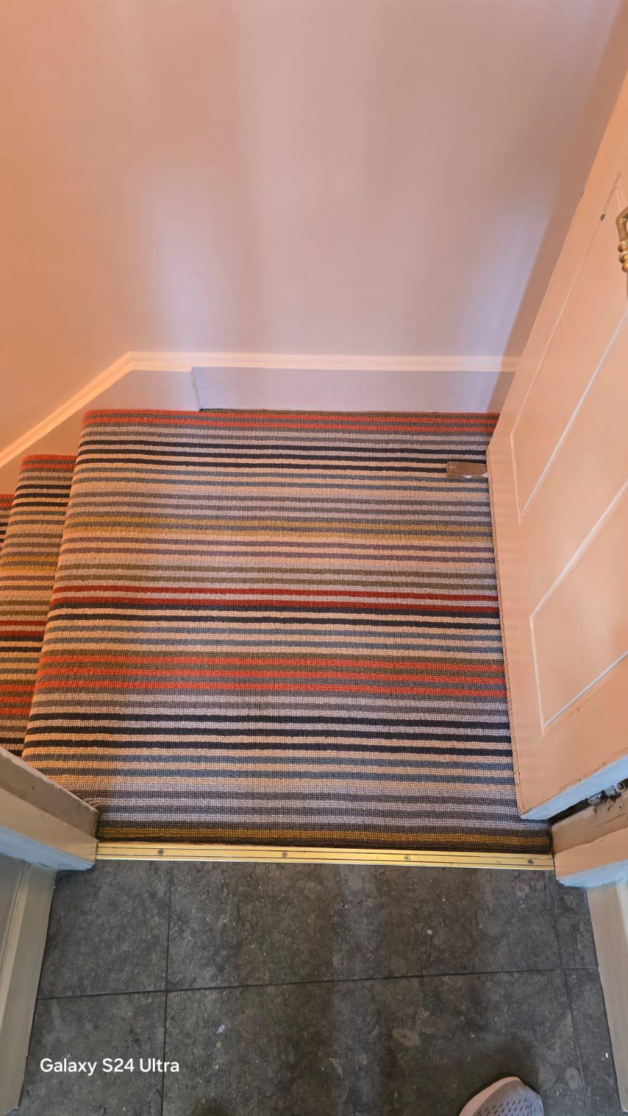Alternative Flooring Margo Selby Stripe Frolic Westbrook carpet installation in_1