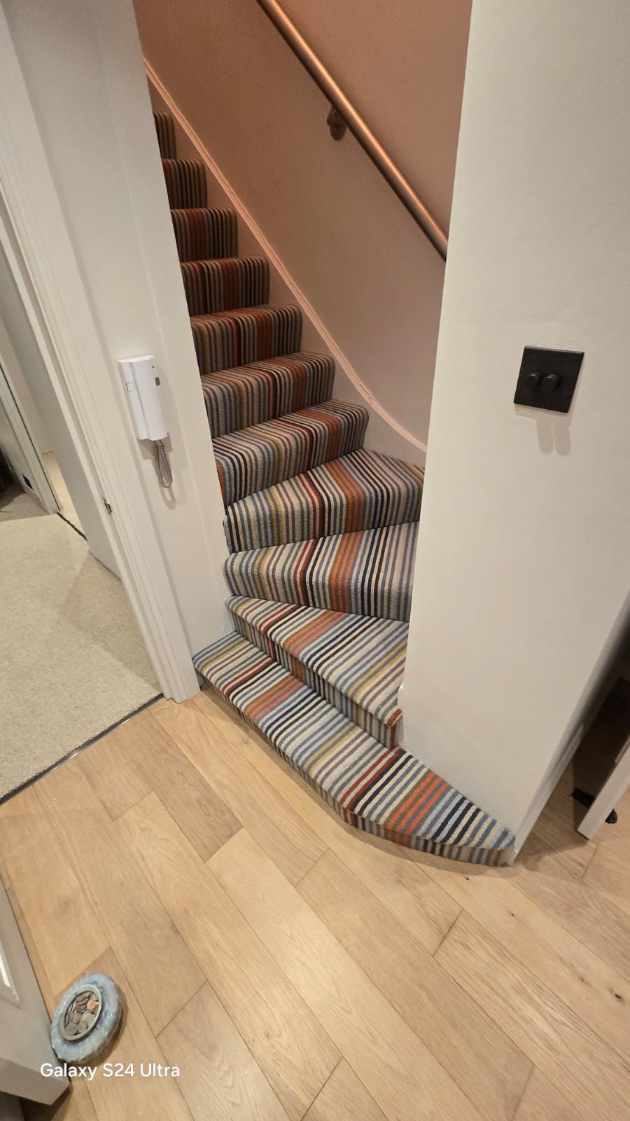 Alternative Flooring Margo Selby Stripe Frolic Westbrook carpet installation in_5