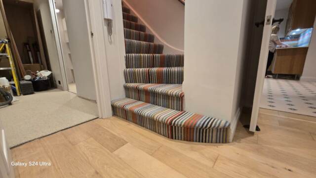 Alternative Flooring Margo Selby Stripe Frolic Westbrook carpet installation in_6