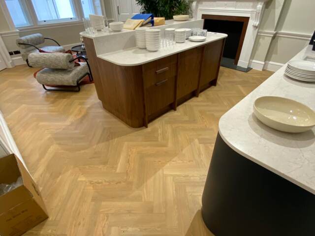 Amtico Spacia Pale Ash installation in Kensington