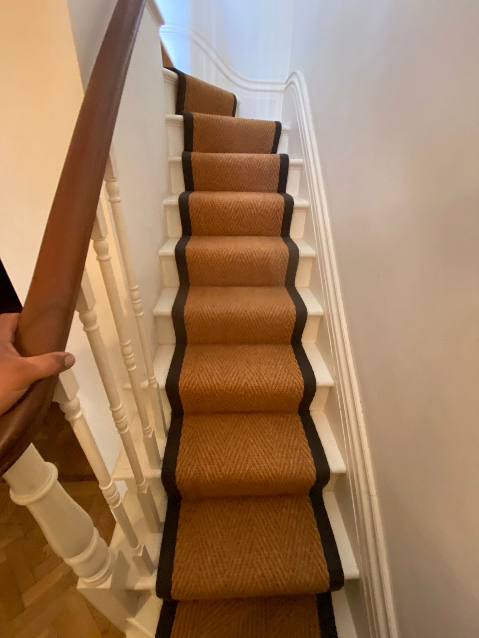 Crucial Trading Coir Luxury Herringbone carpet installation_11