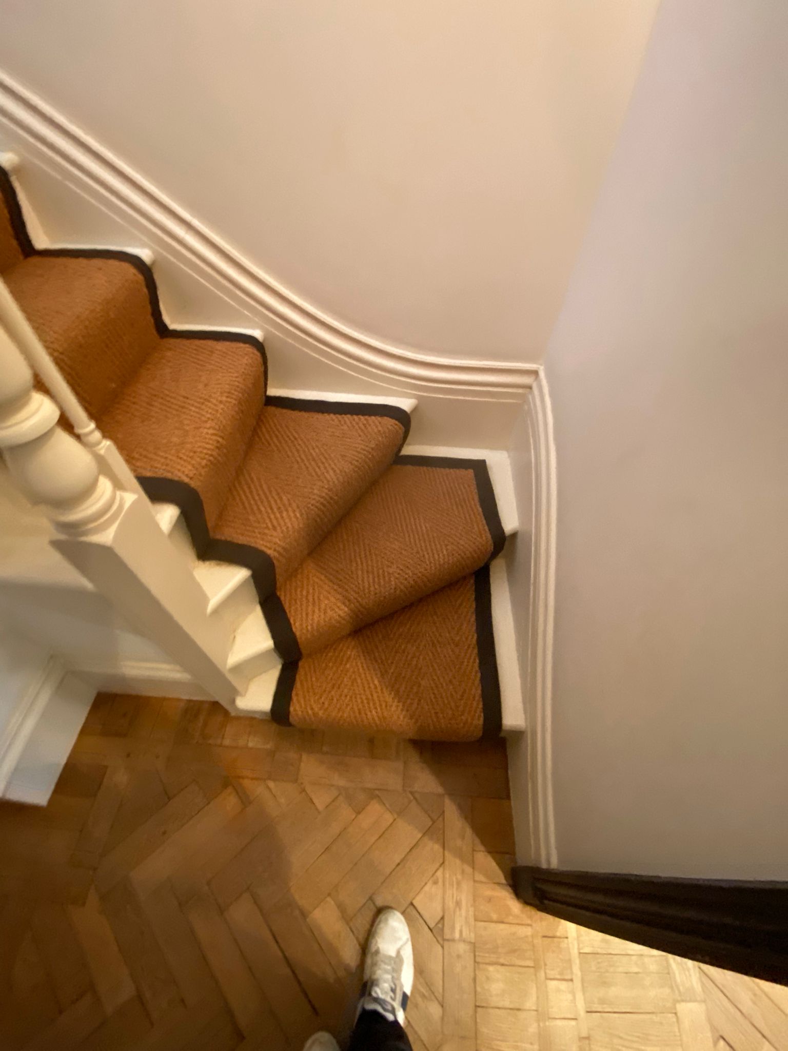 Crucial Trading Coir Luxury Herringbone carpet installation_12