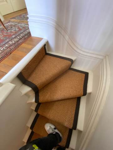 Crucial Trading Coir Luxury Herringbone carpet installation_4