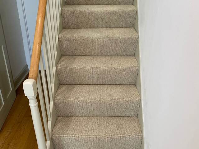 Crucial Trading Opal Pebble carpet installation in Croydon