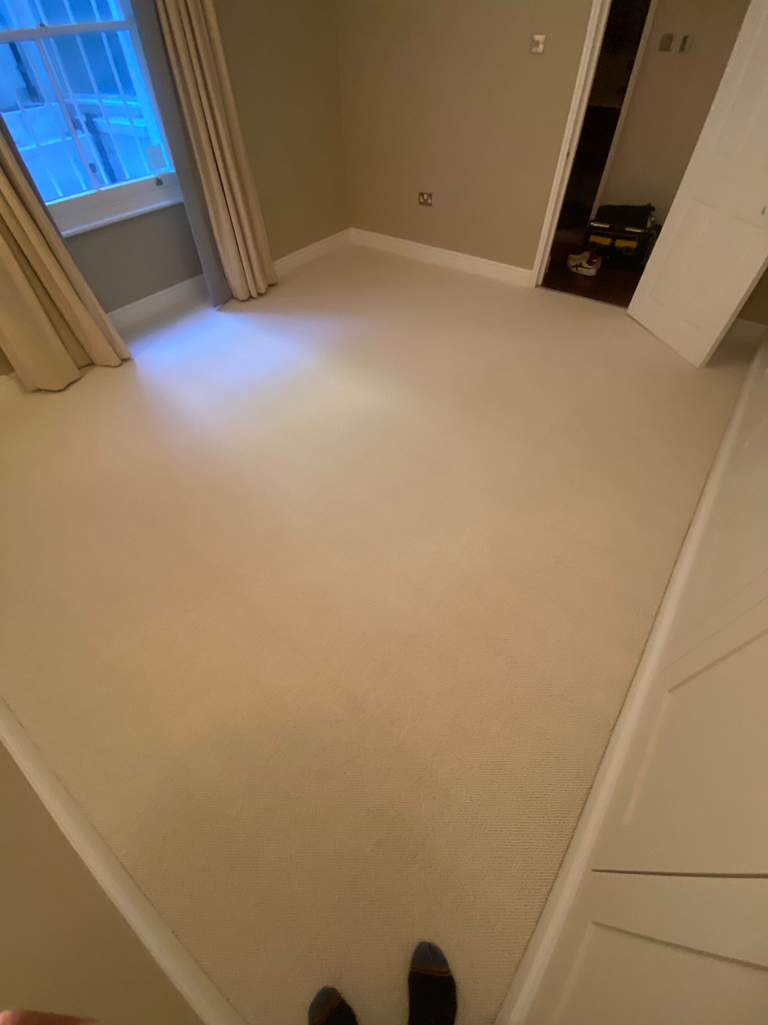 Crucial Trading Pearl White Cotton carpet installation_3