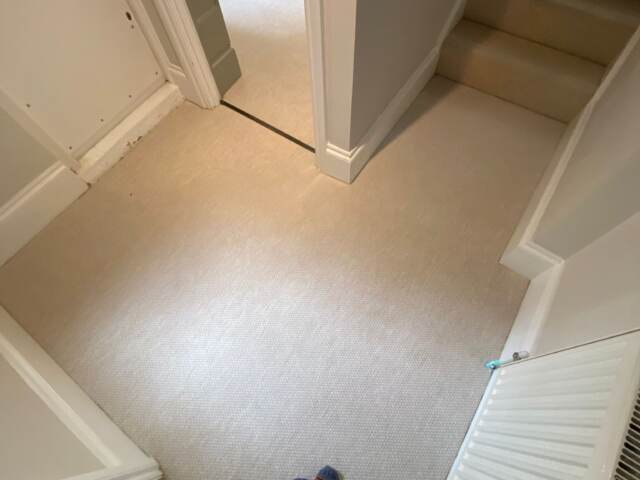 Fibre Carpets Flatweave Classics Panama Latte installation in Hammersmith