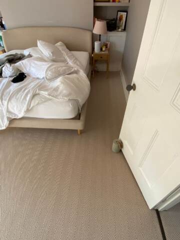 Fibre Carpets Re-Vive Wool-Look Chevron Teak installation_10