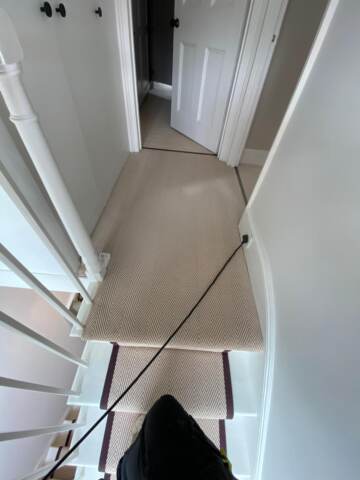 Fibre Carpets Re-Vive Wool-Look Chevron Teak installation_11