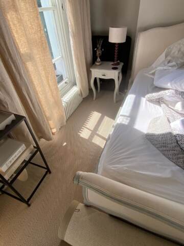 Fibre Carpets Re-Vive Wool-Look Chevron Teak installation_4