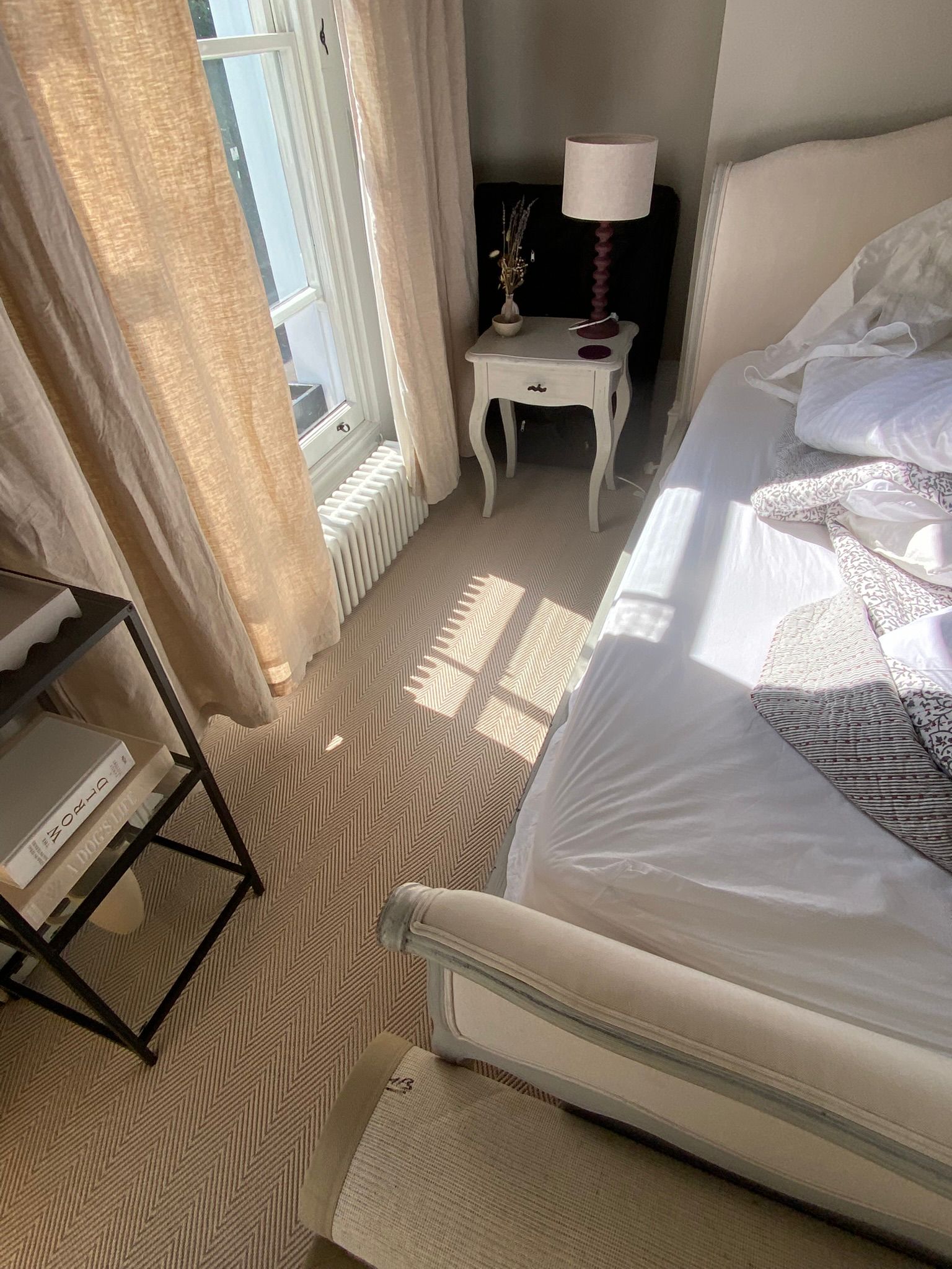 Fibre Carpets Re-Vive Wool-Look Chevron Teak installation_4