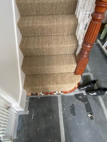 Fibre Carpets Sisal Boucle Cumin installation_10