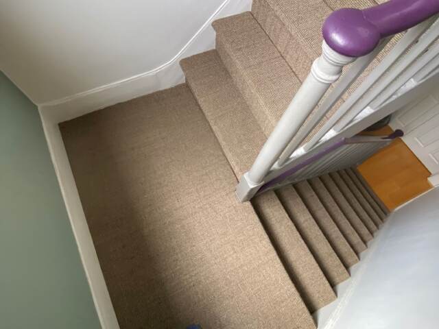Fibre Carpets Sisal Easy Clean Bougle Agate installation in Mayfair