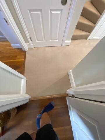 Fibre Carpets Wool Herringbone Woburn carpet installation_4