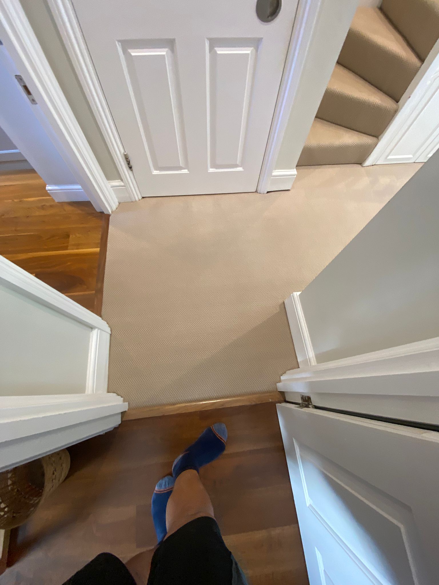 Fibre Carpets Wool Herringbone Woburn carpet installation_4