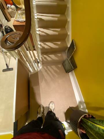 Hugh Mackay Carpets Durham Twist Antique Lace fitting in_3