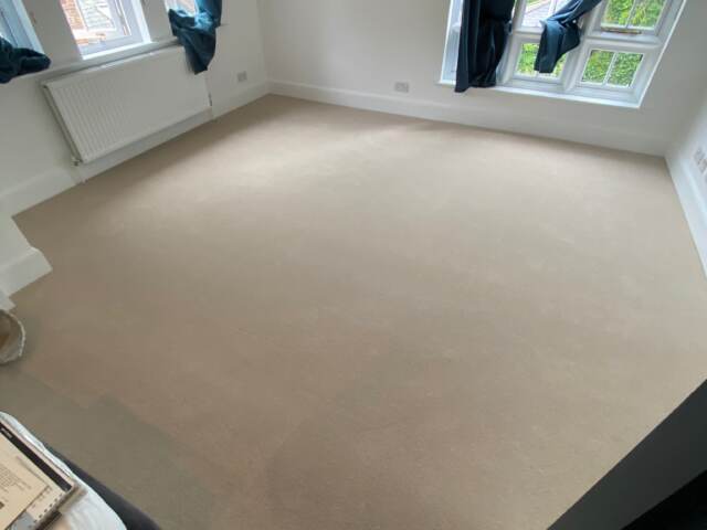 Hugh Mackay Carpets Durham Twist Antique Lace installation in Hammersmith