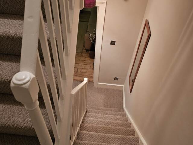 Kersaint Cobb Folded Angle Tesselation carpet installation in Mayfair